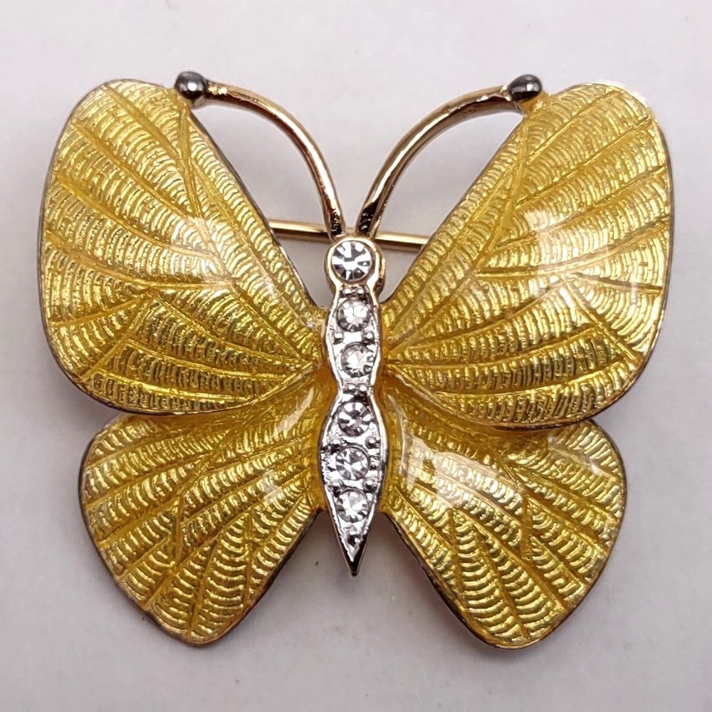 Vintage Butterfly Brooch Branded Carolee